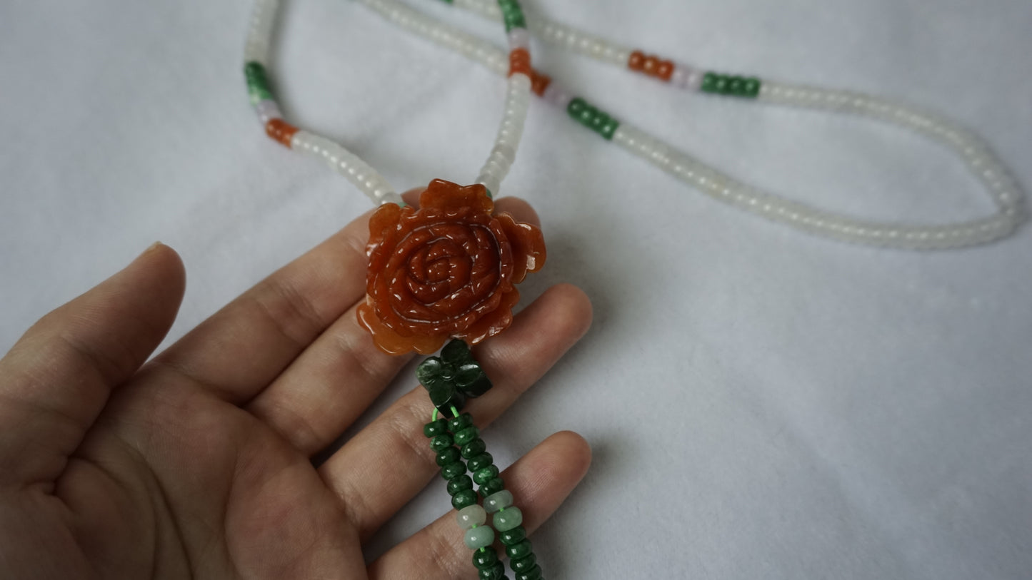 Jade Flower Necklace